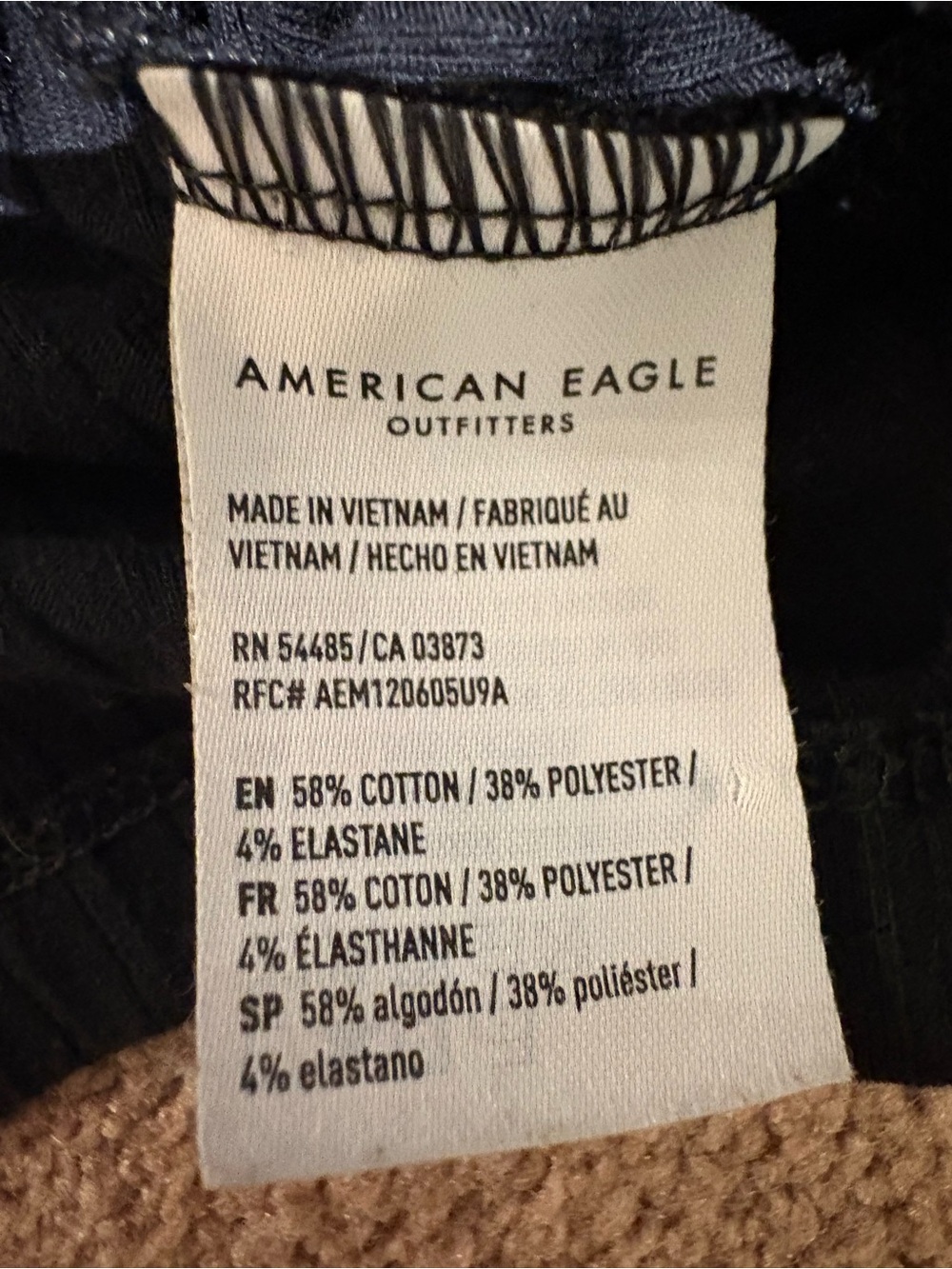 American Eagle Outfitters Black Ribbed Halter Crop Tank size xs - Picture 3 of 5